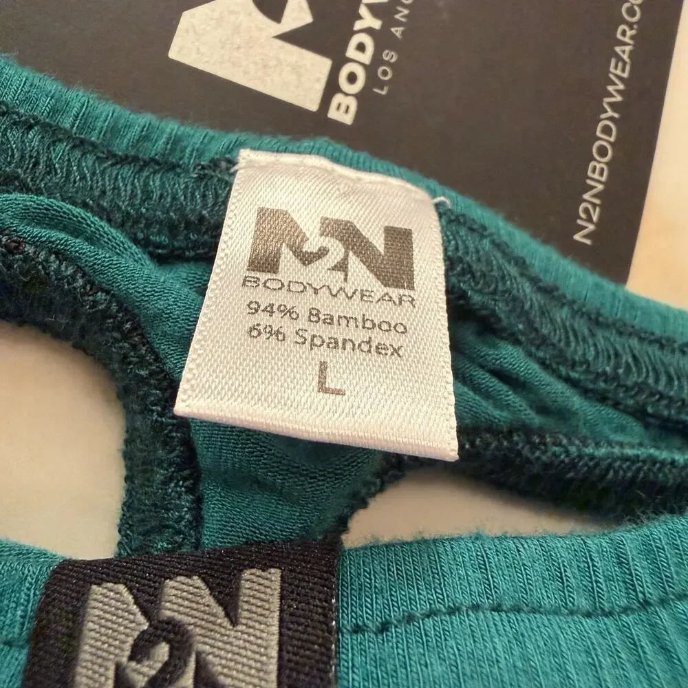Set Of 2 N2N Bodywear Mens Essential Thong Color Persian Green Size Large
